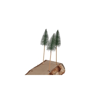 Pick Kerstboom+sneeuw 7+12cm Stok P/24