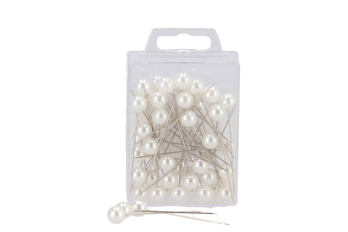 Pearl Pin 10x60mm White P/50