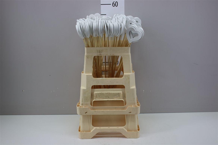 <h4>Hartje Op Stok Wit Open Hart</h4>