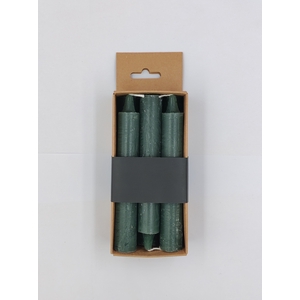 DF11-731277200 - Set/6 Dinner candle Lucian d2.2xh14 rustic forest green