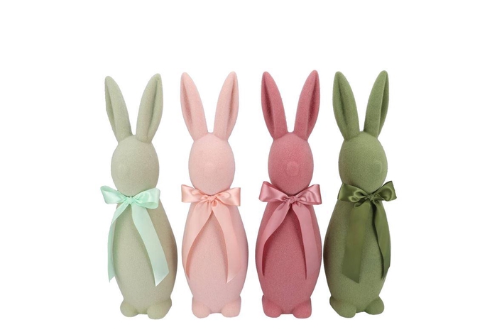 <h4>Easter Flock Summer Blush Bunny Bow Ass 10x10x31cm</h4>