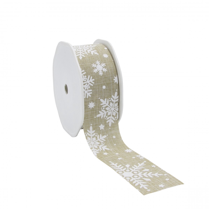 <h4>Kerst Lint Sneeuwvlok 38mm 15m</h4>