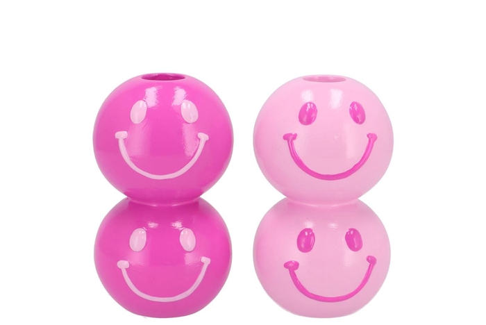 <h4>Smiley Pink Mix Candle H Bulb Ass 7x7x12cm</h4>