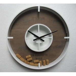 Clock with Storage Ø46cm White