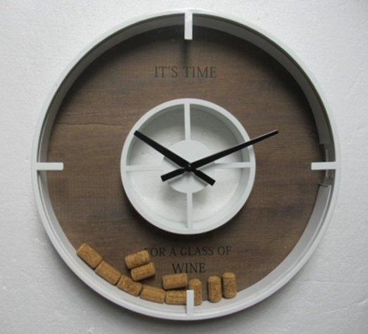 <h4>Clock with Storage Ø46cm White</h4>