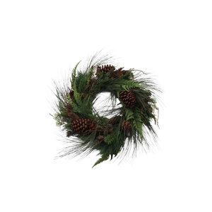 Whreath Mixed Pine Cones Twigs KR220009GRN