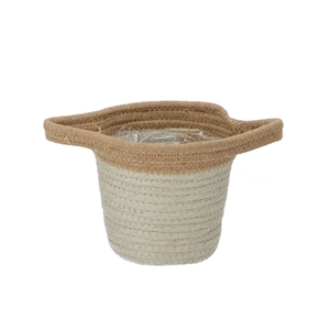 Tripoli Basket Pot Pistachio 15x14cm Nm