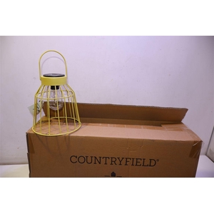 Solar Lantern Metal Yellow H28 D18