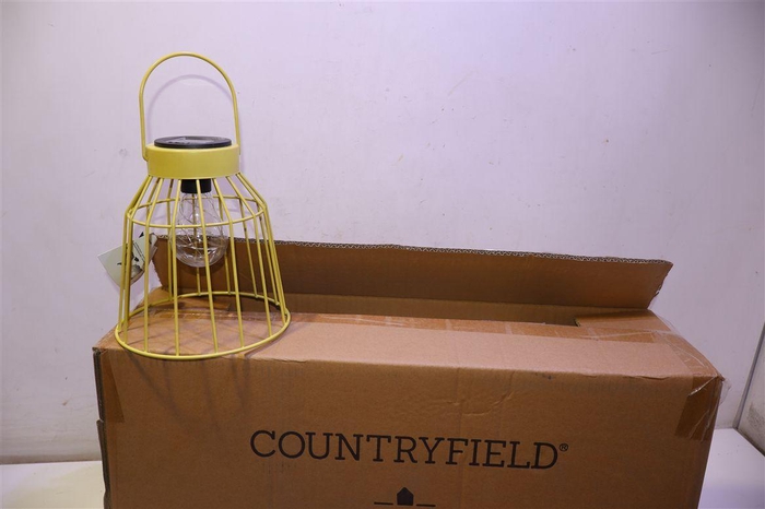 <h4>Solar Lantern Metal Yellow H28 D18</h4>