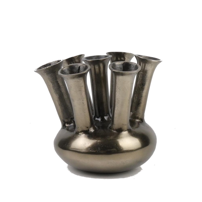 Alu Vase Antique Nickel O 25cm