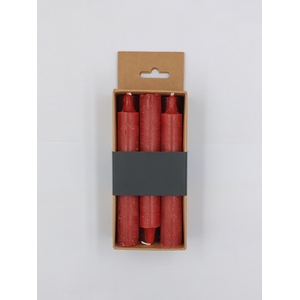 DF11-731274300 - Set/6 Dinner candle Lucian d2.2xh14 rustic red