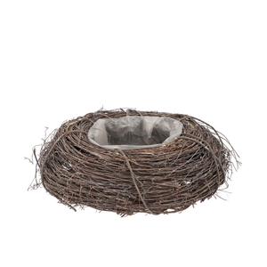 Wreath Elm Branches Planter Grey With Bottom 40x10cm