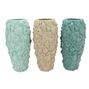 Vive Mint Mix Vase Shells Ass 21x21x45cm