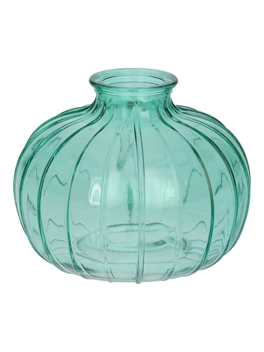 <h4>DF02-666117100 - Bottle Carmen d4/10.5xh8.5 turquoise  transparent</h4>