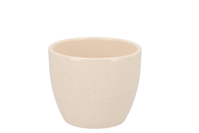 Ceramic Beige Stone Pot 7cm