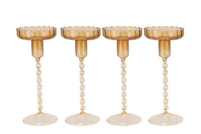 Jules Natural Brown Candle Holder Ass 9x22cm