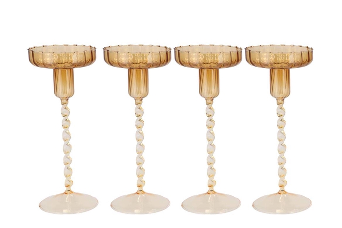 Jules Natural Brown Candle Holder Ass 9x22cm Nm