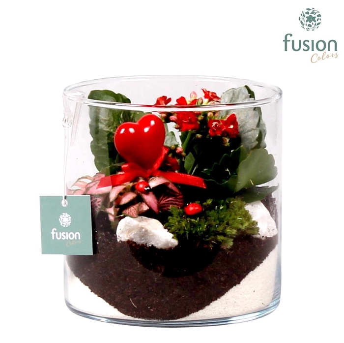 <h4>Glas Lucille Love met Arrangement</h4>