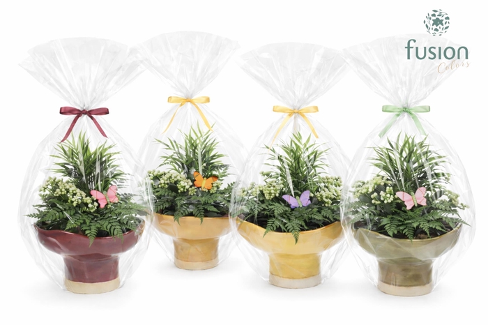 <h4>Keramiek schaal Large met Voorjaar Arrangement</h4>