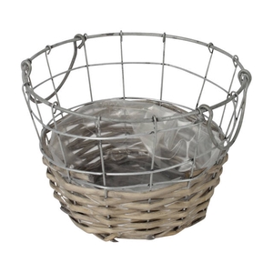 Mand Sanya D.20xH.13cm zink + wilg