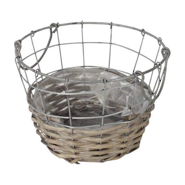 <h4>Mand Sanya D.20xH.13cm zink + wilg</h4>