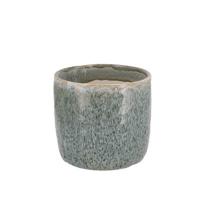 Iron Stone Light Blue Glazed Pot 12x11cm