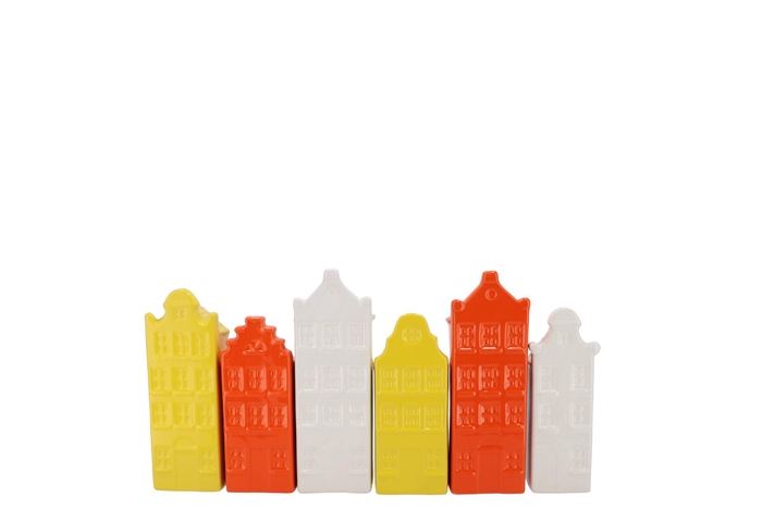 A'dam Houses Canal Dutch Orange Mix Vase Ass 5x4x14cm Nm