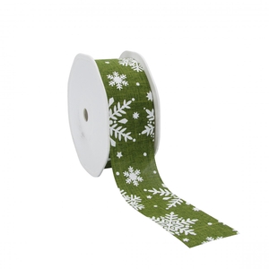 Christmas Ribbon Snowflake 38mm 15m