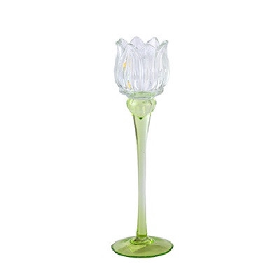 <h4>Theelichth. Tulp glas d08*26cm</h4>