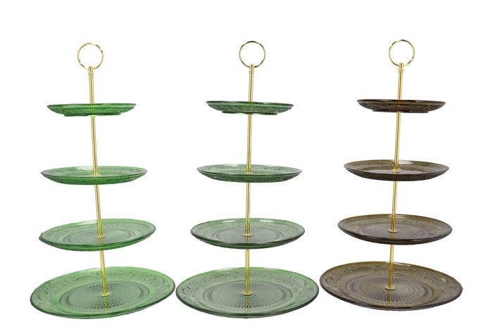 Dayah Green Mix Cake Shelf Ass 15/18/20/25x46cm