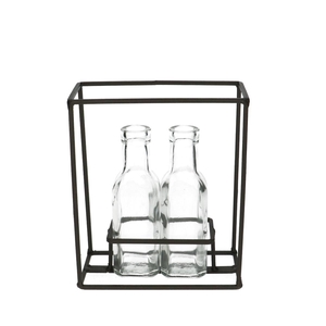 Glass Bottle Rack+2bottle d03/5*16cm
