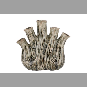 Aglio Green Active Glaze Vase Oval 36x17x33cm