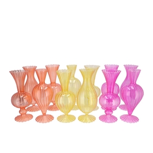 Sunny Dutch Orange Mix Glass Vase Ass 12x12x28cm Nm
