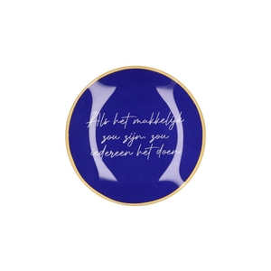 Plate Round Als Het Makkelijk 18x18x2cm