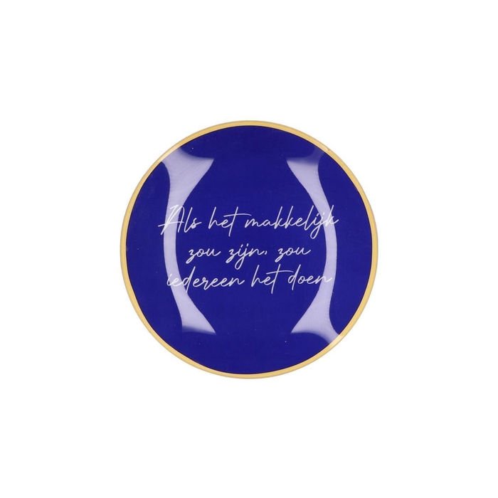 <h4>Plate Round Als Het Makkelijk 18x18x2cm</h4>