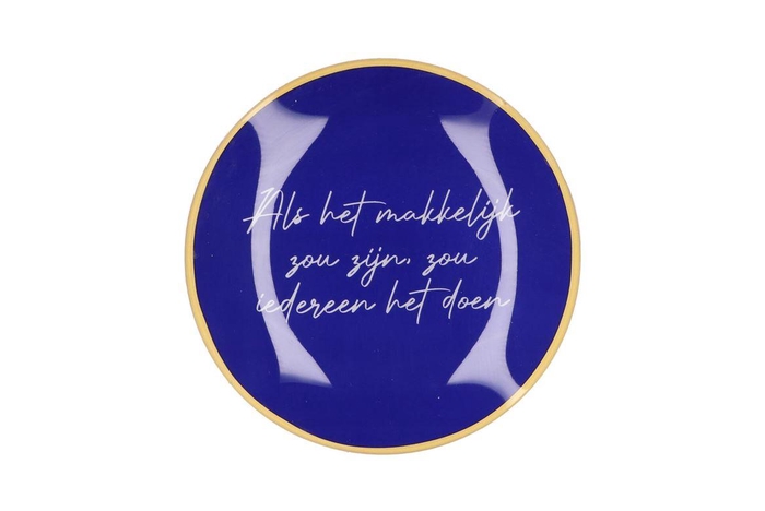 Plate Round Als Het Makkelijk 18x18x2cm