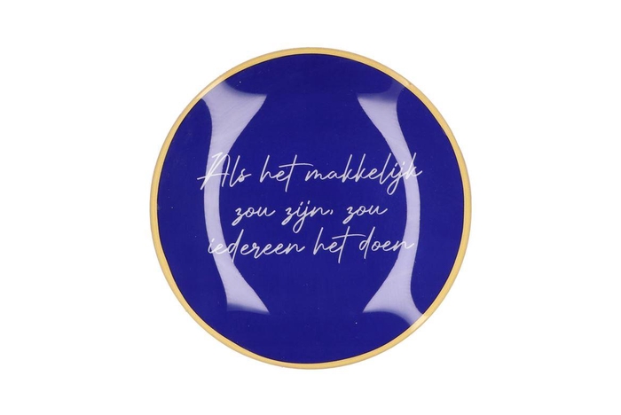<h4>Plate Round Als Het Makkelijk 18x18x2cm</h4>