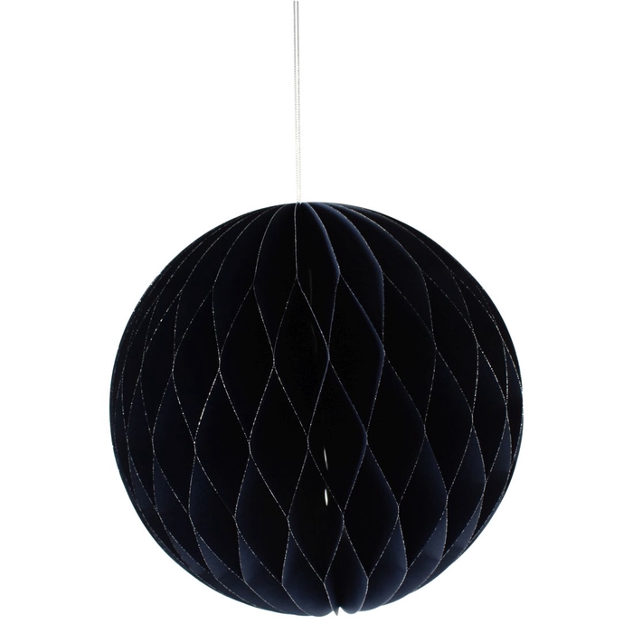 <h4>DF12-PH-10255 - Paper ball 15cm dark blue/silver</h4>