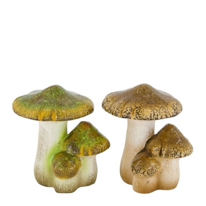 Herfst Deco paddenstoel 11*9.5*12cm
