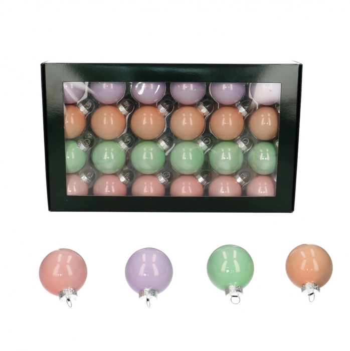 Christmas bauble Ball  40mm pearl x48