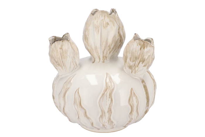 <h4>Mara White Vase Bowl Tulip 27x27x31cm Nm</h4>