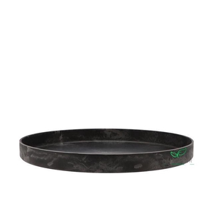 MELAMINE GREY TRAY 32X32X3CM