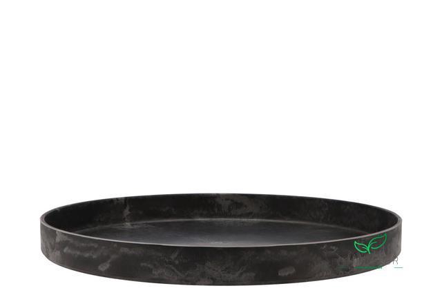 MELAMINE GREY TRAY 32X32X3CM