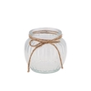 Glass Rope Pumpkin Ribbed 11x10cm
