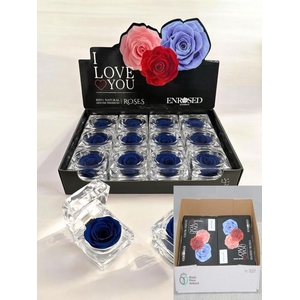 Écrin diamant rose éternelle bleue