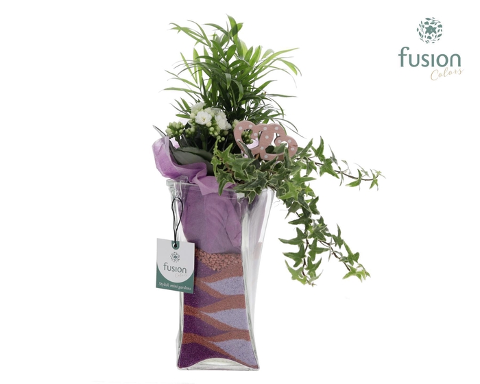 <h4>Glazen Twistervaas met Arrangement</h4>