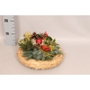 Natuur stro krans Red
