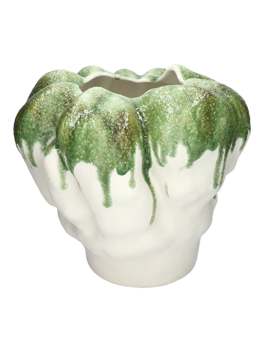 <h4>DF03-741310400 - Pot Esencia d15.5/34.7xh31.2 green/white</h4>
