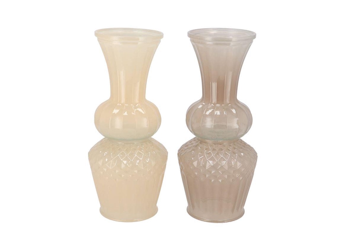 <h4>Lynn Sand Mix Vase Ass 12x27cm</h4>