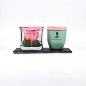 Geschenk met glas roze